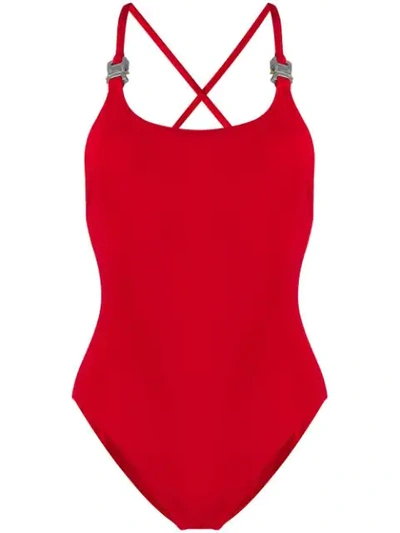 Alyx Susyn Open-back Scoop-neck Swimsuit In Red0001