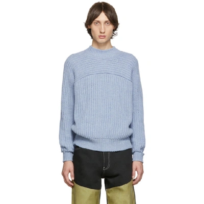 Jacquemus Louis Ribbed Merino-wool Sweater In Light Blue