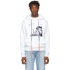 OFF-WHITE OFF-WHITE WHITE AND BLACK RUINED FACTORY SLIM HOODIE