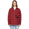 OFF-WHITE Red & Black Flannel Check Shirt