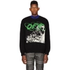 OFF-WHITE OFF-WHITE BLACK AND WHITE RUINED FACTORY SWEATER