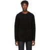 FENDI FENDI BLACK EMBOSSED WOOL FOREVER FENDI SWEATER