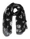 Alexander Mcqueen Silk Skull Scarf In Black