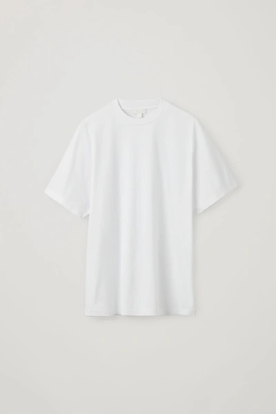 Cos Relaxed Organic-cotton T-shirt In White