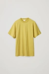 Cos Relaxed Organic-cotton T-shirt In Yellow