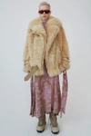 Acne Studios Shearling Aviator Jacket Wheat Beige/cream Beige In Shearling Aviator Jacket