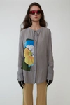 ACNE STUDIOS Flower-print shirt Lilac/mustard