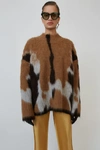 ACNE STUDIOS Oversized jacquard sweater Brown/multi