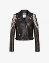 Moschino Nappa Biker With Necklaces In Black