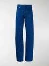 Y/PROJECT STRIPED STRAIGHT LEG JEANS,AWJEAN19S1714350839