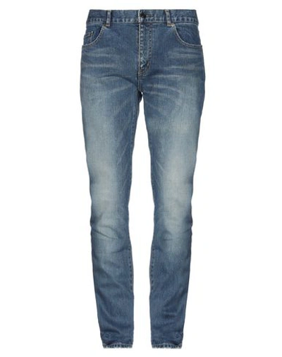 Saint Laurent Denim Pants In Blue