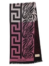 VERSACE VERSACE CONTRASTING PANELLED SCARF