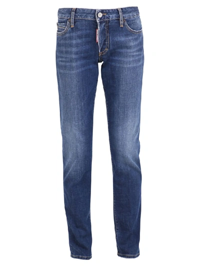 Dsquared2 Jennifer Cropped Denim Jeans In Blue