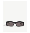 BALENCIAGA BALENCIAGA WOMENS BLACK HYBRID RECTANGLE ACETATE SUNGLASSES,779-10017-889652231068