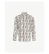 FENDI GRAPHIC-PRINT REGULAR-FIT SILK-SATIN SHIRT