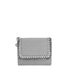 STELLA MCCARTNEY FALABELLA SMALL GREY FAUX-SUEDE WALLET,3051083