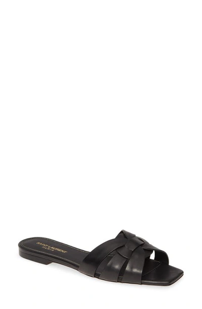 SAINT LAURENT TRIBUTE NU PIEDS SLIDE SANDAL,571952BDA00