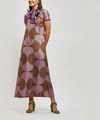La Doublej Swing Silk Dress In Lisboa In Slinky Rosso