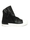 CINZIA ARAIA HIGH-TOP SNEAKER IN BLACK LEATHER,11035231