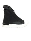 CINZIA ARAIA HIGH-TOP SNEAKER IN BLACK LEATHER,11035228