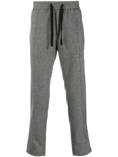 Dolce & Gabbana Drawstring Straight-leg Trousers In Grey