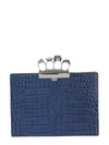 ALEXANDER MCQUEEN FOUR-RING JEWELED CLUTCH,11035299