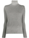 ALLUDE RIBBED TURTLENECK SWEATER