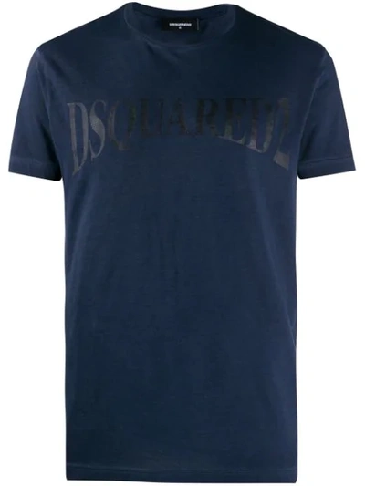 Dsquared2 Logo Printed T-shirt In Blue