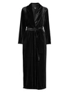 Natori Purple Dove Natalie Velvet Robe In Black