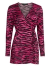 ANDAMANE Brandy Zebra-Print Wrap Dress