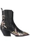 A.F.VANDEVORST CONTRAST ANKLE BOOTS