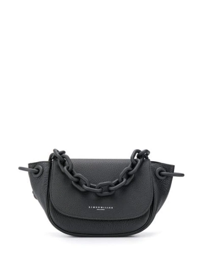 Simon Miller Bend Leather Shoulder Bag In Black