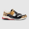 Gucci Men's Ultrapace Mixed-material Sneakers In Yellow