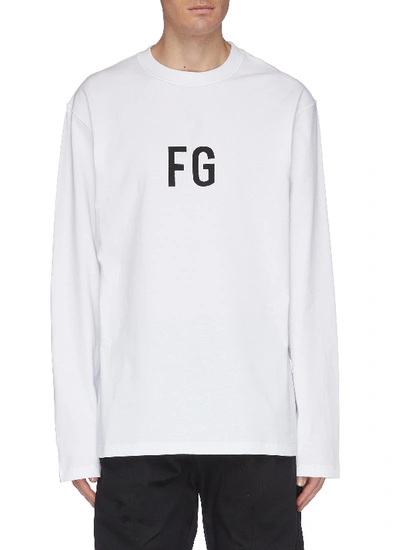 Fear Of God 'fg' Logo Print Long Sleeve T-shirt | ModeSens