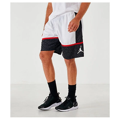 Nike Jordan Men's Jumpman Speckle Basketball Shorts In White