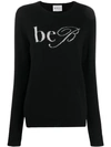 BE BLUMARINE LOGO INTARSIA JUMPER