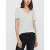 Allsaints Emelyn Shimmer Cotton T-shirt In Stone Marl