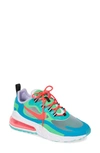 Nike Air Max 270 React Psychedelic Movement Sneakers In Blue/ Electric Green