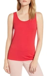 Nic And Zoe Nic+zoe Petites Perfect Scoop Neck Tank In Cosmo Red