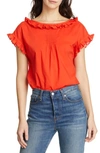 ALEX MILL RUFFLE BLOUSE,WT012132