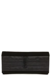 SAINT LAURENT SMOKING SATIN & VELVET CLUTCH,593168GVOI8