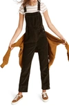 Madewell Corduroy Straight Leg Overalls In Dried Olive