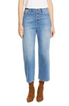 FRAME ALI BUTTON FLY CROP WIDE LEG JEANS,AWCEB415