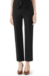 GUCCI STRAIGHT LEG WOOL & SILK CADY CREPE PANTS,595172ZHM88