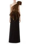 GUCCI PLISSE ONE-SHOULDER GOWN,585557XJBNG