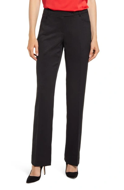 Anne Klein Pinstriped Modern Dress Trousers In Black