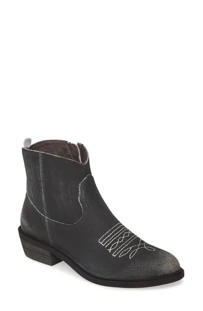 Band Of Gypsies Montrose Bootie In Black Crackle Leather