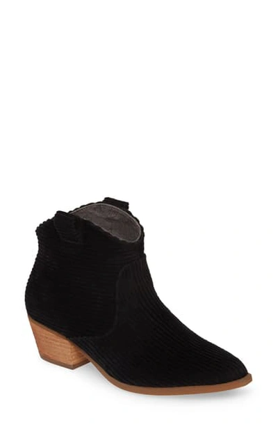 Band Of Gypsies Delta Corduroy Bootie In Black Washed Corduroy
