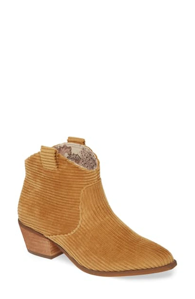 Band Of Gypsies Delta Corduroy Bootie In Camel Washed Corduroy