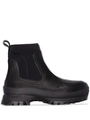 Stella Mccartney Faux Leather And Neoprene Ankle Boots In Black